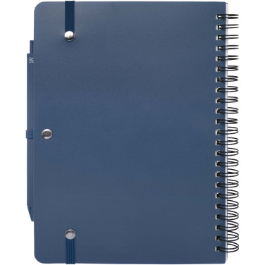 Logo trade promotional merchandise picture of: Thalaasa A5 ocean-bound hard cover notebook with ballpoint pen (black ink)