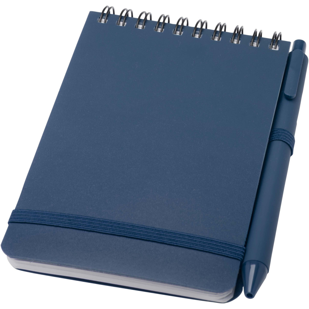 Logotrade advertising products photo of: Thalaasa A6 hard cover ocean-bound notebook with ballpoint pen (black ink)