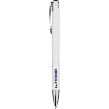 Logo trade promotional item photo of: Moneta recycled aluminium ballpoint pen (blue ink)