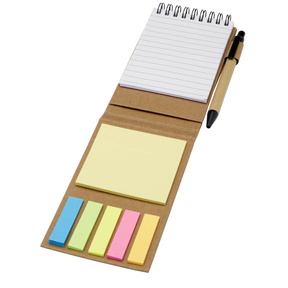 Logotrade promotional merchandise photo of: Flipper sticky notepad with ballpoint pen (black ink)
