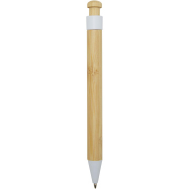 Logotrade corporate gifts photo of: Rattan bamboo and recycled plastic ballpoint pen (black ink)