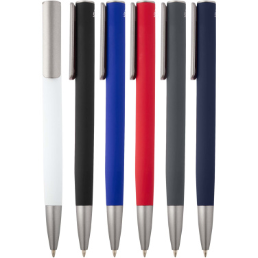 Logo trade promotional giveaway photo of: Ziguur recycled aluminium ballpoint pen (black ink)