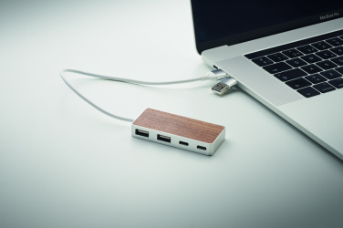 Logo trade advertising products picture of: USB hub 4 ports 27,5 cm