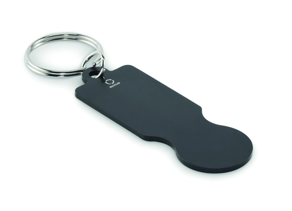 Logotrade promotional gift picture of: Key ring with trolley token