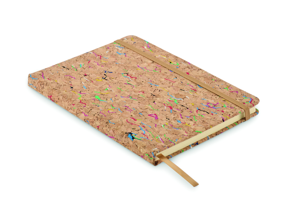 Logo trade promotional products picture of: A5 cork coloured notebook
