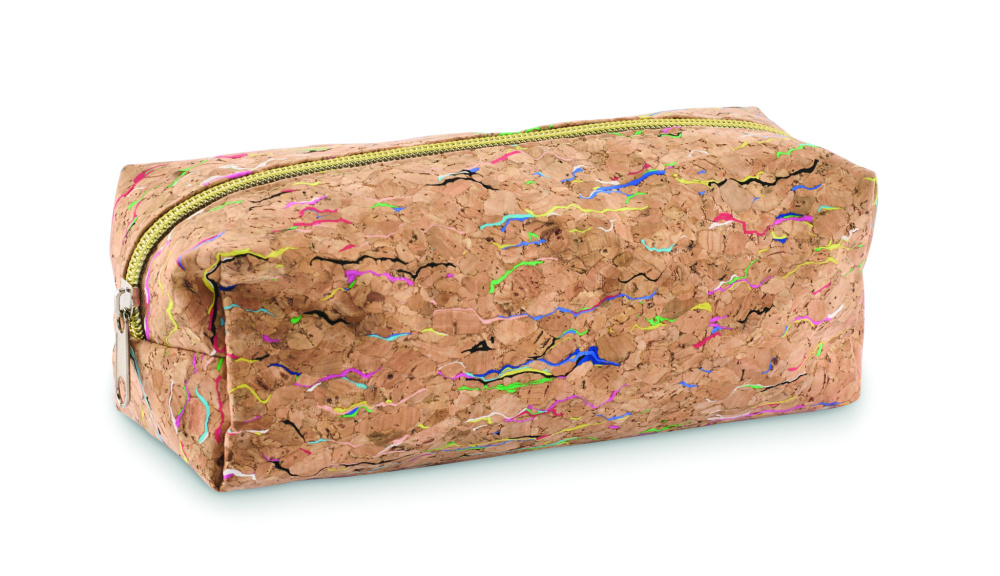 Logo trade advertising products image of: Coloured cork pencil case