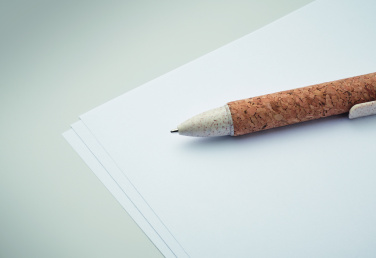 Logotrade promotional items photo of: Cork 4-colour ink ball pen