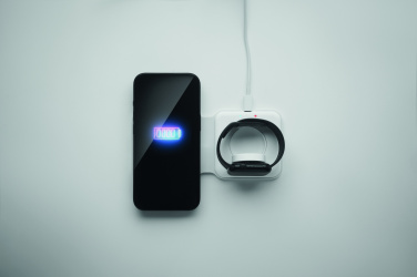 Logo trade business gifts image of: 2 in 1 foldable charger 15W