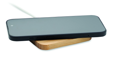 Logo trade promotional giveaway photo of: 15W wireless charger in bamboo