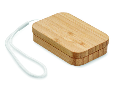 Logo trade corporate gifts image of: 15W wireless charger in bamboo