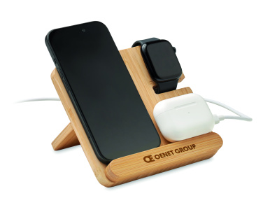 Logotrade promotional merchandise image of: 3 in 1 15W wireless charger