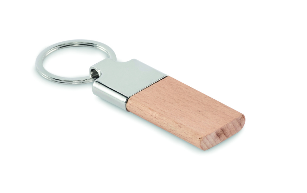 Logotrade corporate gifts photo of: Key ring with rubber wood