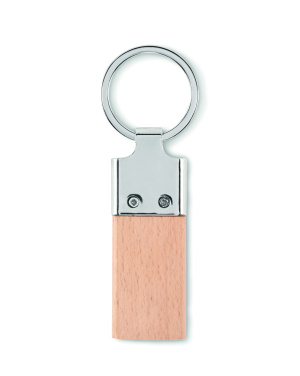 Logotrade corporate gift image of: Key ring with rubber wood