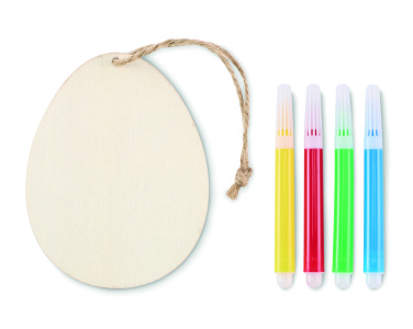 Logotrade promotional merchandise picture of: Wooden egg painting set