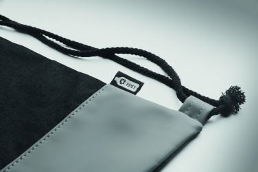 Logotrade promotional merchandise image of: RPET PU drawstring bag 2 tone