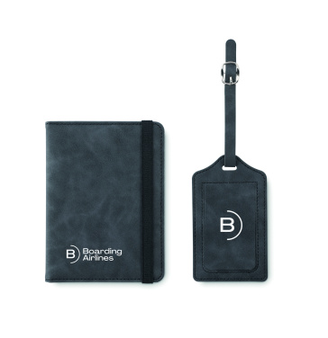 Logo trade corporate gifts picture of: Passport and luggage tag set