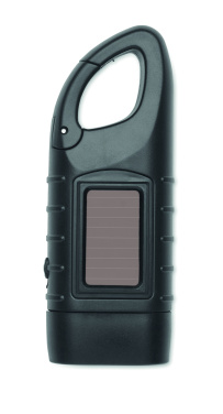 Logotrade promotional merchandise image of: Solar torch with dynamo crank