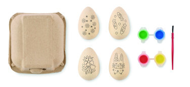 Logotrade promotional merchandise picture of: Wooden eggs painting set