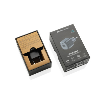 Logotrade promotional giveaway image of: Urban Vitamin Monterey RCS recycled plastic 20W GAN charger