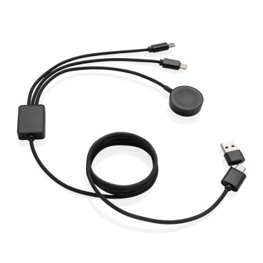 Logo trade promotional gifts picture of: Terra RCS rPET 6-in-1 charging cable with watch charger