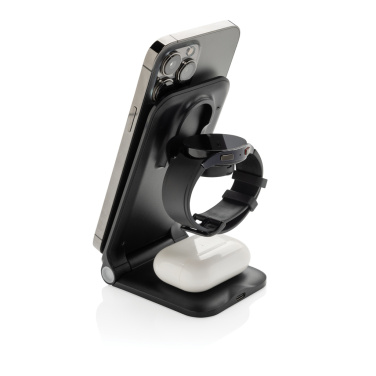 Logotrade promotional merchandise picture of: Powerpal 3 in 1 RCS recycled plastic 15W charger