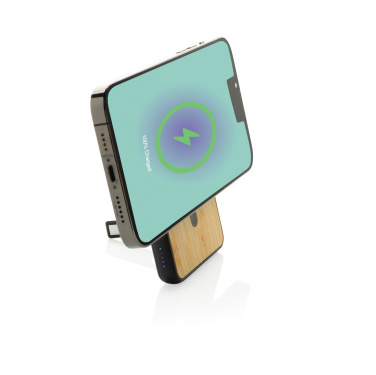 Logotrade advertising product image of: Zen RCS rplastic 5000 mah 5W magnetic bamboo powerbank