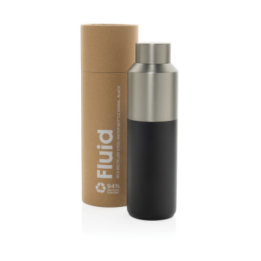 Logo trade promotional giveaway photo of: Fluid RCS certified recycled steel water bottle 600ml