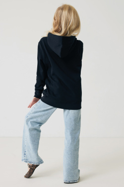 Logo trade corporate gift photo of: Iqoniq Yengo kids recycled cotton hoodie with sidepockets