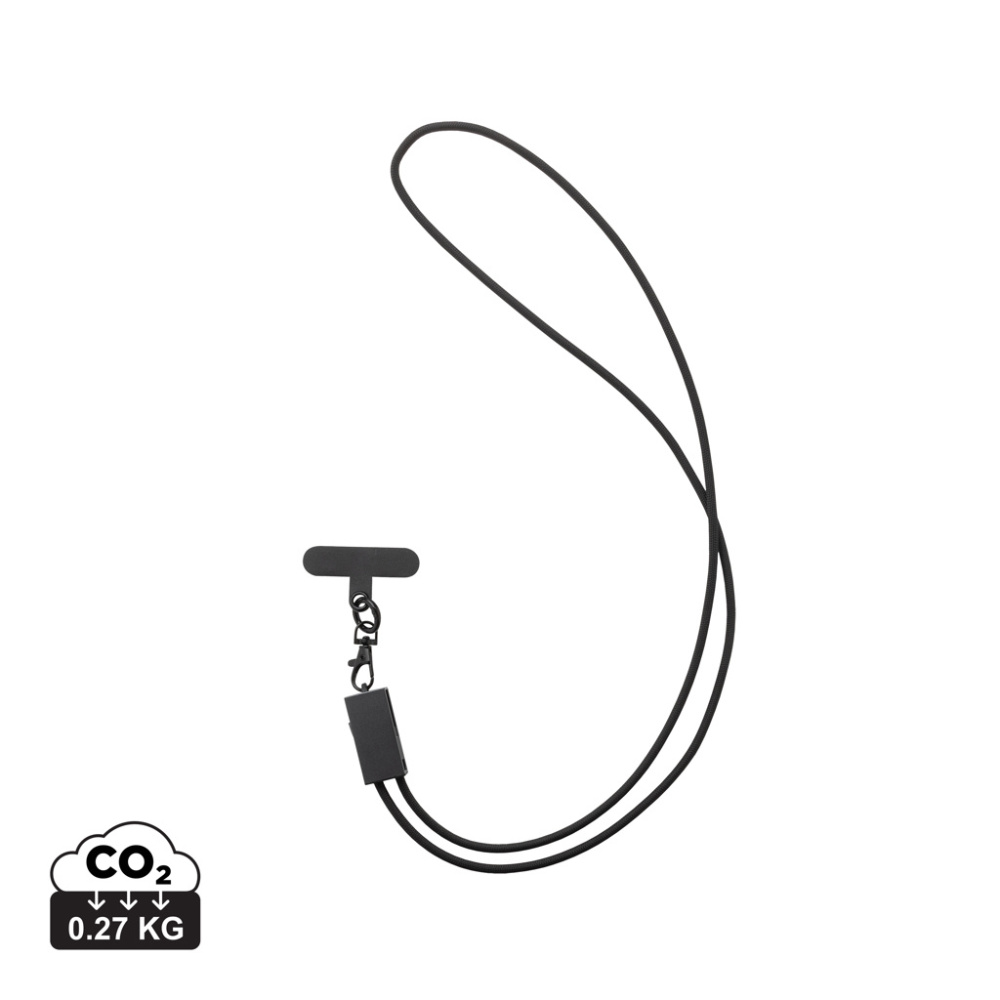 Logotrade promotional item picture of: Terra RCS recycled PET phone cord with dual charge cable