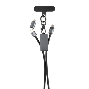 Logo trade corporate gifts picture of: Terra RCS recycled PET phone cord with dual charge cable