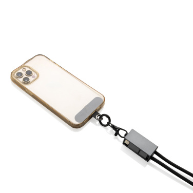 Logotrade corporate gift picture of: Terra RCS recycled PET phone cord with dual charge cable