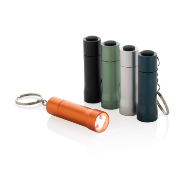 Logo trade business gift photo of: Flash RCS recycled aluminium keychain torch