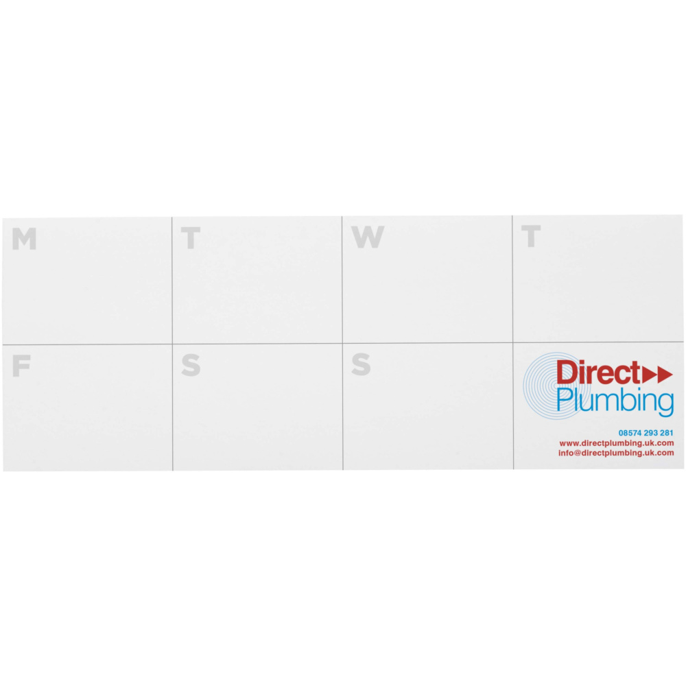 Logotrade promotional product picture of: Sticky-Mate® recycled sticky notes with printed planner