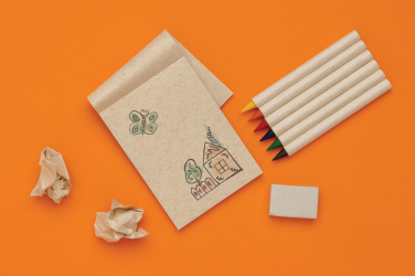 Logotrade corporate gifts photo of: Micki GRS infinity 6pc coloring pencil set with notepad