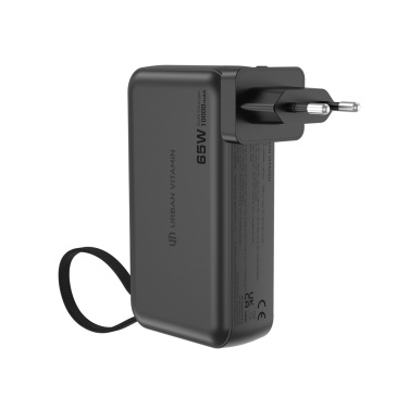 Logo trade promotional giveaways image of: Urban Vitamin Eureka hybrid GANcharger 10000mah powerbank65W
