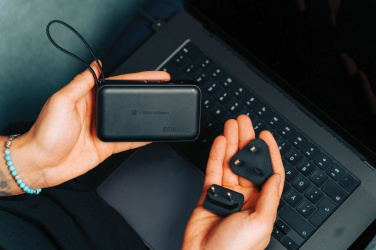 Logo trade promotional giveaways image of: Urban Vitamin Eureka hybrid GANcharger 10000mah powerbank65W