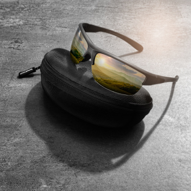 Logo trade promotional merchandise picture of: Polarized sunglasses MANASLU Schwarzwolf