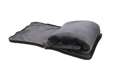 Logotrade advertising products photo of: Blanket and pillow 2 in 1 AMIATA Schwarzwolf