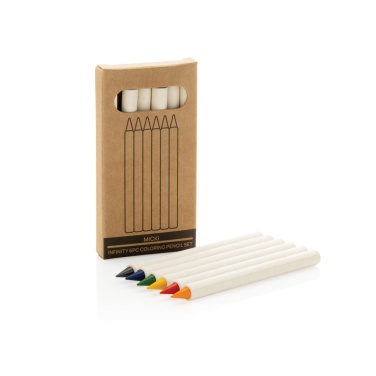 Logo trade promotional gifts image of: Micki GRS infinity 6pc colouring pencil set