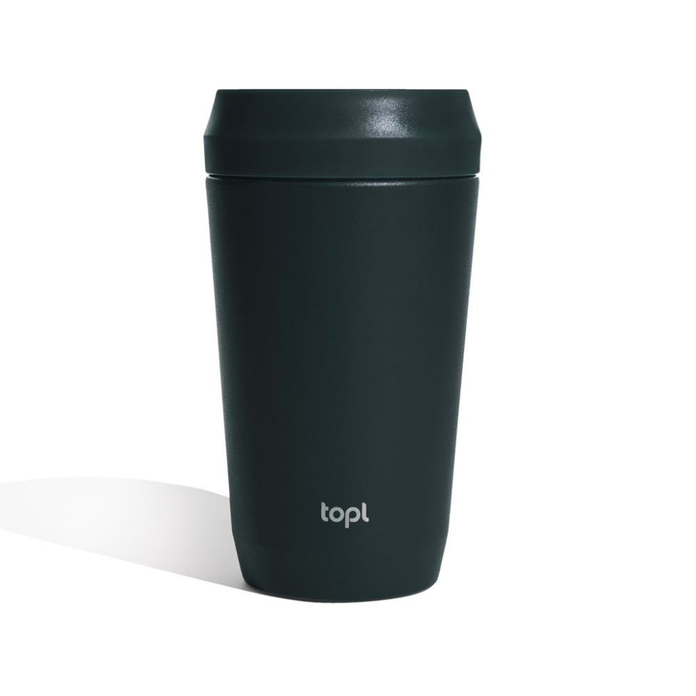 Logo trade promotional item photo of: Topl Recycled Steel To Go Tumbler Patented 360 Lid 354ml