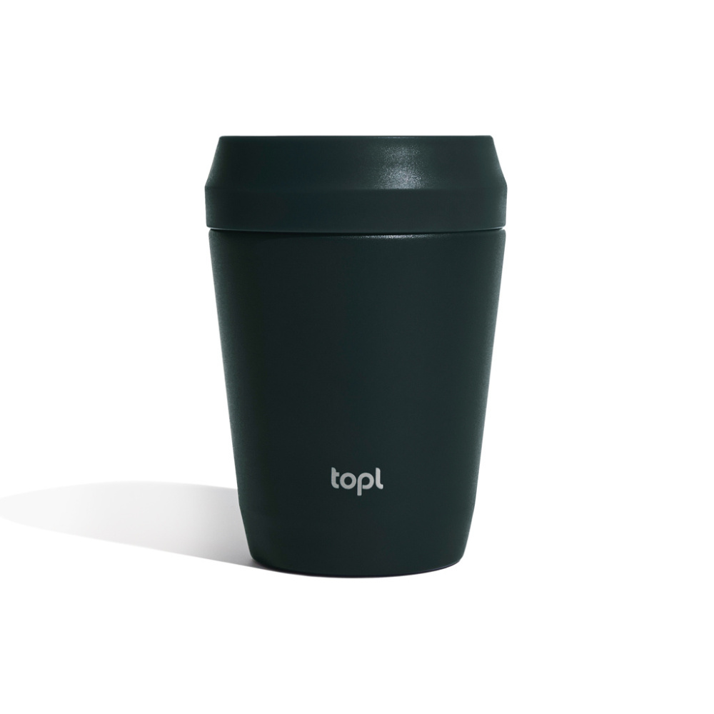 Logo trade promotional merchandise image of: Topl Recycled Steel To Go Tumbler Patented 360 Lid 235ml