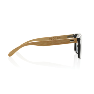 Logo trade promotional items image of: Prism RCS recycled plastic sunglasses with bamboo frame