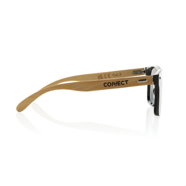 Logotrade promotional gift picture of: Prism RCS recycled plastic sunglasses with bamboo frame