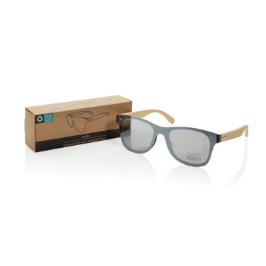Logo trade promotional items picture of: Prism RCS recycled plastic sunglasses with bamboo frame