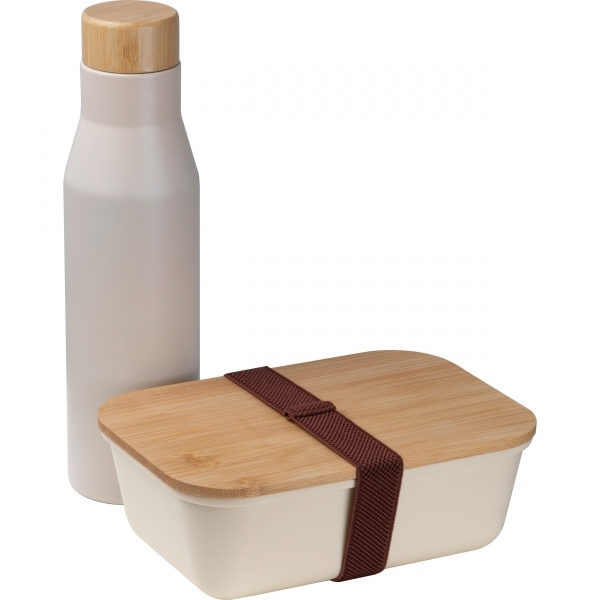 Logo trade corporate gifts image of: Set Lunchbox with stainless steel bottle Toronto