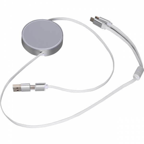 Logo trade corporate gift photo of: Charging cable made from recycled aluminum Ostend