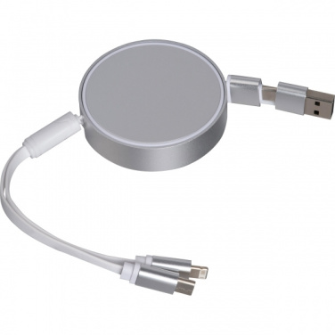 Logo trade advertising product photo of: Charging cable made from recycled aluminum Ostend