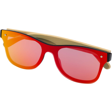 Logo trade promotional giveaway photo of: Tan sunglasses with bamboo temples