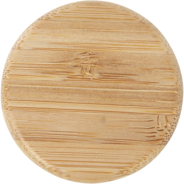 Logo trade promotional product photo of: Lume 500 ml matte soda lime glass bottle with bamboo lid