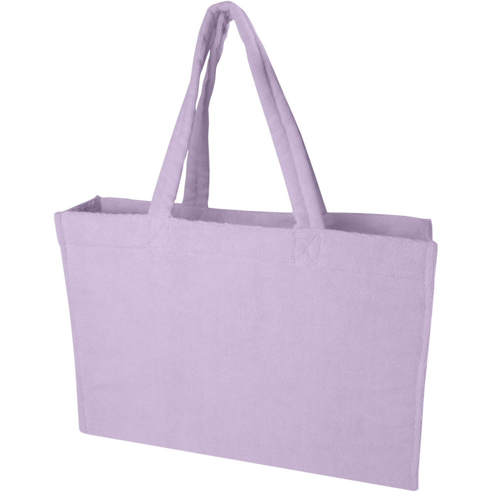 Logo trade advertising products image of: Siam GRS recycled terry beach tote bag 13L